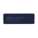 Search for navy and gold wedding return address labels Bride