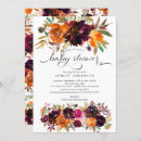 Search for burgundy floral baby shower invitations Orange