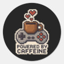 Search for powered by coffee stickers Retro