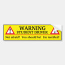 Search for student driver bumper stickers Driver's education