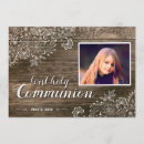 Search for wood first communion invitations Christian