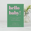 Search for pink and green baby shower invitations Unique