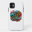 Search for never give up iphone cases Colourful