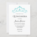 Search for aqua quinceanera invitations Diamonds