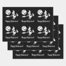 Search for happy halloween wrapping paper Black and white