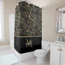 Search for black marble shower curtains Black and gold