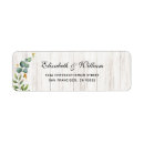 Search for rustic wood return address labels Eucalyptus
