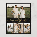 Search for black and gold wedding thank you cards Love and thanks