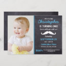 Search for moustache 1st birthday invitations Blue