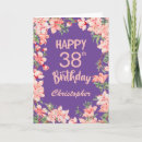 Search for 38th birthday cards Thirty eighth birthday