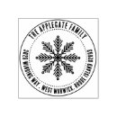 Search for snowflake rubber stamps Round