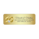 Search for 50th wedding anniversary return address labels Gold