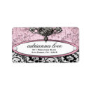 Search for chandelier wedding return address labels Pink