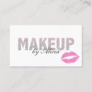 Search for glitter text business cards Makeup artist