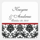 Search for red damask stickers White