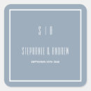 Search for blue and white wedding stickers Classic