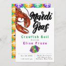 Search for mardi gras crawfish invitations Fleur de lis