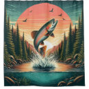 Search for trout shower curtains Rustic