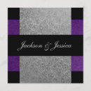 Search for purple and silver engagement party invitations Black