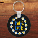 Search for flower of love key rings Peace and love