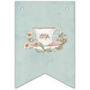 Search for tea party birthday bunting flags Pink