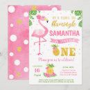 Search for luau 1st birthday invitations Flamingo