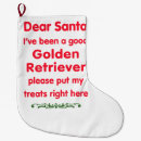 Search for golden retriever christmas stockings Santa