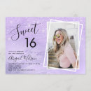 Search for violet birthday invitations Pretty