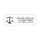 Search for law firm return address labels Scales of justice