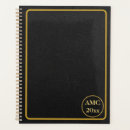 Search for leather planners Black and gold