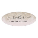 Search for hair salon name tags Blush pink