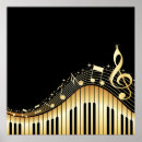 Search for piano notes posters Black
