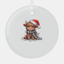 Search for highland cow christmas tree decorations Moo