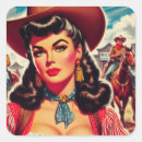 Search for vintage cowgirl stickers Western