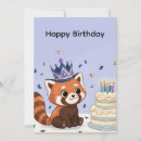 Search for red panda birthday invitations For kids