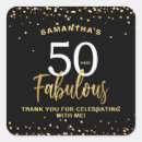 Search for fifty and fabulous stickers Gold black