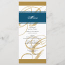 Search for blue and gold wedding menus Budget