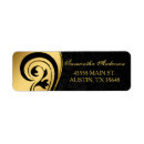 Search for black gold foil return address labels Elegant stylish