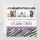 Search for zebra graduation invitations Black