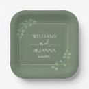 Search for minimalist wedding plates Watercolor greenery