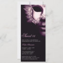 Search for purple masquerade birthday invitations Elegant