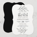Search for art bridal shower invitations Black and white