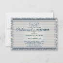 Search for monogram damask blue invitations Luxury