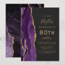 Search for purple 80th birthday invitations Modern