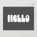 Search for hello typography postcards Black and white