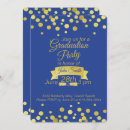 Search for royal blue and gold graduation invitations Simple