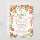 Search for sweet as a peach baby shower invitations Summer