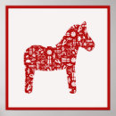 Search for swedish posters Dala horse