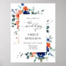 Search for navy welcome wedding signs Watercolor floral