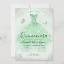 Search for sage green quinceanera invitations Quinceañera